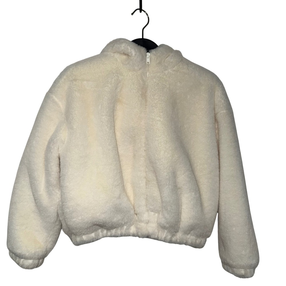 NWOT Faux Fur Hooded Girls Jacket Size S 6/6X‎